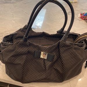 Kate Spade black and white polka dot diaper bag